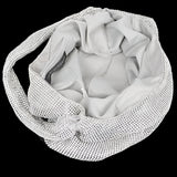 Artini Accessories Quilted Shoulder bag in white with soft fabric interior and wide handle