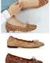 Rag Company bow ballerina flats for women in leopard print, gold, and bronze colors with bow detail