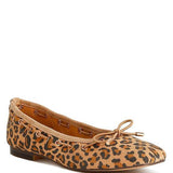 Rag Company leopard print bow ballerina flats for women with soft sole and bow detail