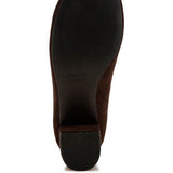 Sole view of Genuine Suede Loafers with Aloha Tassel Detail by Rag Company in dark brown