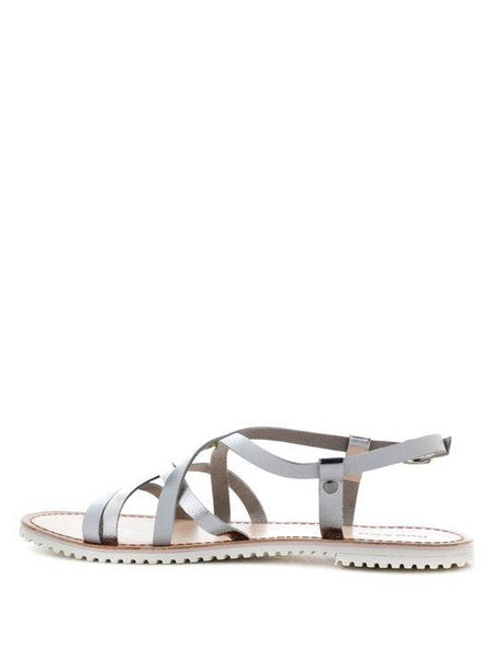 Babe Beachwear stylish leather beach sandals for women with multiple straps and buckle closure