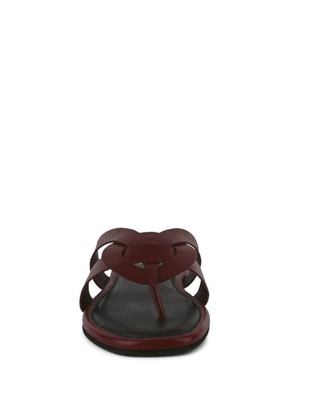Babe Beachwear women's summer slip-on sandals in brown with a comfortable flat sole