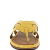 Yellow Babe Beachwear women's summer slip-on sandals with braided design and flat sole