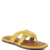 Babe Beachwear yellow women's summer slip-on sandals flat with cushioned sole