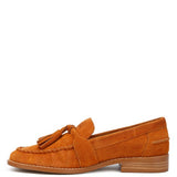 Rag Company genuine leather summer loafers in brown suede with tassel detail and low heel