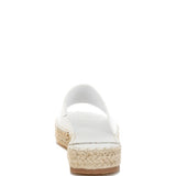 Babe Beachwear white slip-on summer sandals with woven platform sole for casual beach wear