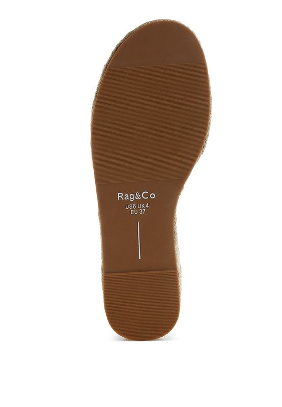Sole view of white slip-on summer sandals by Babe Beachwear showing size and grip details
