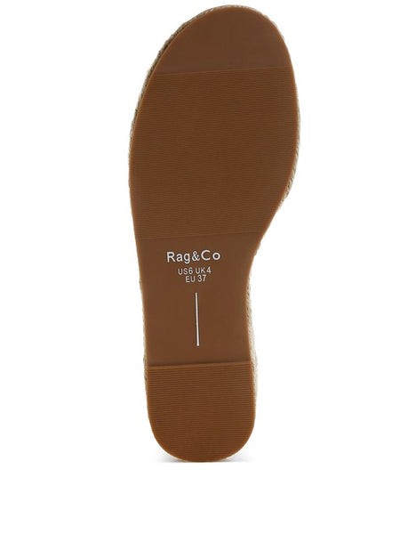 Sole view of white slip-on summer sandals by Babe Beachwear showing size and grip details