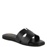 Babe Beachwear black women's slip-on beach sandals with perforated straps and flat sole