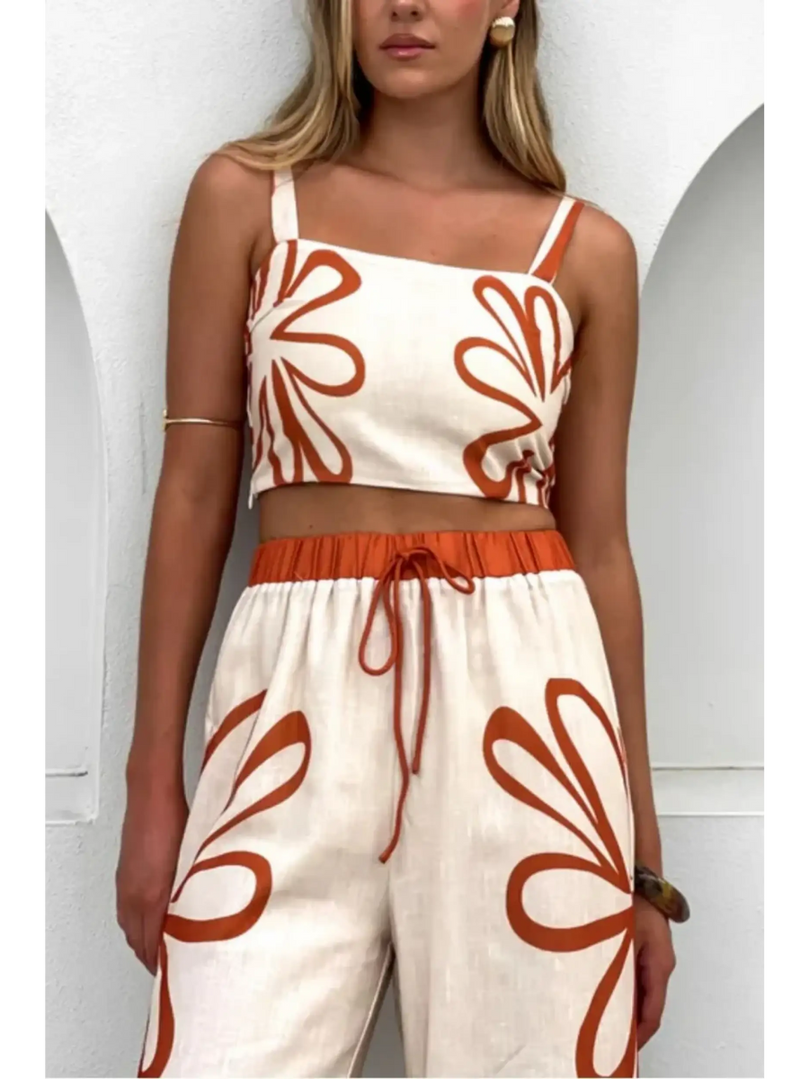 Natural Breeze Tank and Pants Resort Set - Beach Babes Beachwear - Fort Lauderdale