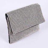 Babe Beachwear rhinestone evening bag with sparkling crystal embellishments and fold-over flap