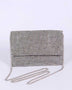 Babe Beachwaer rhinestone evening bag with silver chain strap and sparkling crystal detailing
