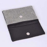 Babe Beachwaer black and silver rhinestone evening bag with magnetic closure shown open