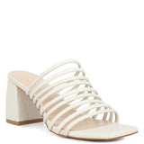 Babe Beachwear chic summer heeled sandals with strappy design and block heel in white