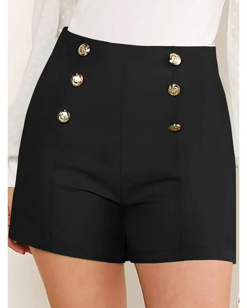 Chic High Waist Sailor Style Shorts - Beach Babes Beachwear - Fort Lauderdale