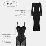 Trendsi Shapewear Maxi Dress with smooth modal fabric, butt lifting, open gusset, and whole body shaping features