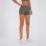 Olive green stitch active shorts for a stylish workout look in Crush Your Workout collection