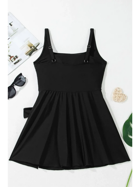 Beach Babes black swimsuit with adjustable straps Great Swim Dress For Ladies over 40