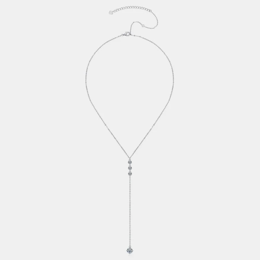 Babe Beachwaer 1.3 carat drop necklace with delicate silver chain and sparkling gemstones