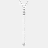 1.3 carat drop necklace with silver chain and sparkling gemstone drop from Babe Beachwaer
