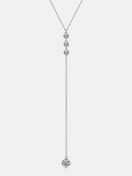 1.3 carat drop necklace with silver chain and sparkling gemstone drop from Babe Beachwaer