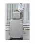 Silver Hard Case 2 Piece Carry On Luggage set by Babe Beachwaer with textured exterior and wheels