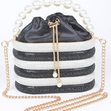 Pearl Handle Rhinestone Bucket Clutch - Beach Babes Beachwear - Fort Lauderdale