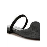 Babe Beachwear black sparkling glitter mules for women with a low heel and single strap design