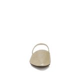 Babe Beachwear sparkling glitter mules for women in gold with open back and pointed toe