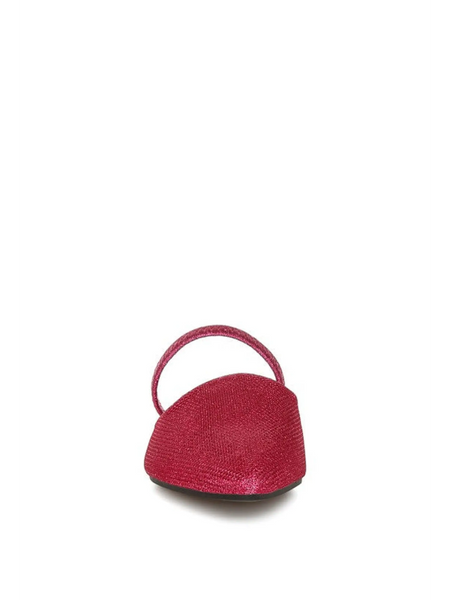 Babe Beachwear sparkling glitter mules for women in pink with a slingback design