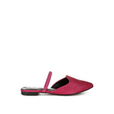 Babe Beachwear sparkling glitter mules for women in pink with pointed toe and low heel
