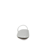Babe Beachwear sparkling glitter mules for women in silver with slingback strap and closed toe design