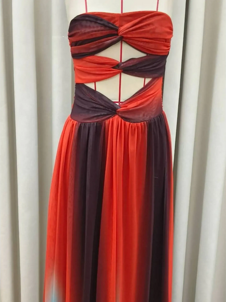 Ombre Strapless Maxi with a Sizzling Twist! - Beach Babes Beachwear - Fort Lauderdale