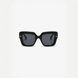 Black square sunglasses perfect for beach vacations and stylish beach styles
