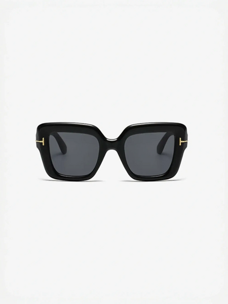 Black square sunglasses perfect for beach vacations and stylish beach styles