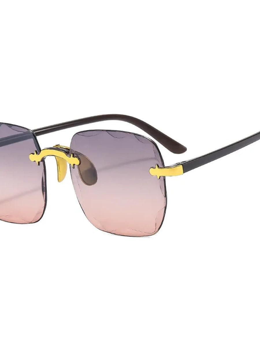 Chic sunglasses with rimless gradient design for a trendy, stunning look