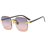 Chic sunglasses with rimless gradient design for a trendy, stunning look