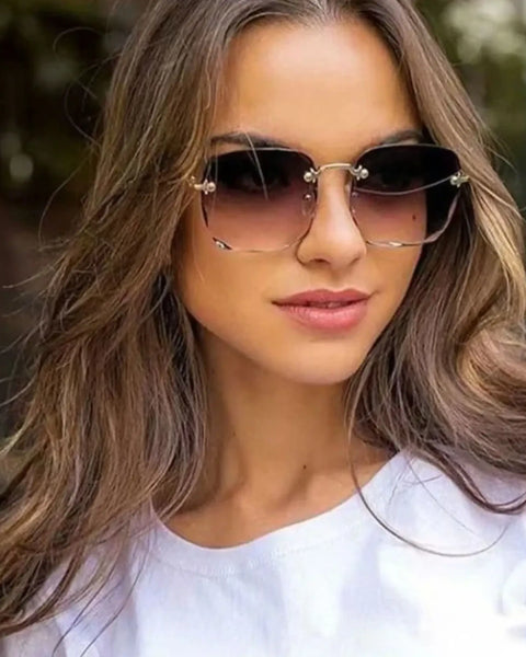 Rimless gradient sunglasses for a chic sunglasses look from Chic Gradient Shades
