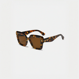 Tortoiseshell square sunglasses perfect for beach vacations and beach styles