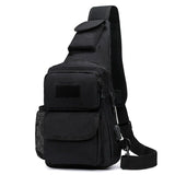 Babe Beachwear black tactical bag for men with multiple pockets and adjustable shoulder strap
