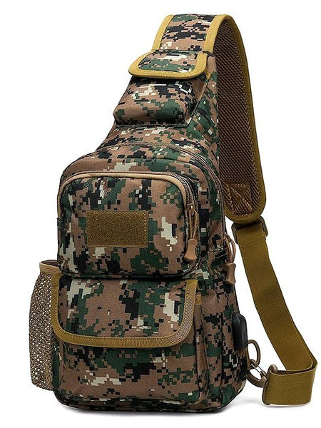 Babe Beachwear camouflage tactical bag for men with multiple compartments and adjustable strap