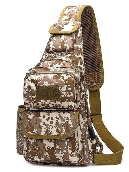 Babe Beachwaer digital camo tactical bag for men with multiple compartments and adjustable strap