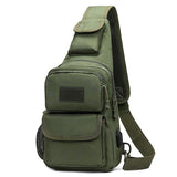 Babe Beachwear olive green tactical bag for men with multiple zippered compartments and adjustable shoulder strap