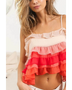 BiBi Crinkle Chiffon Ruffle Tiered Adjustable Strap Top - Beach Babes Beachwear - Fort Lauderdale