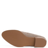 Sole view of Rag Company black genuine leather loafers showcasing durable brown outsole and heel