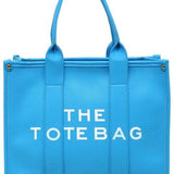 Blue large beach tote bag for women from Fashion World with sturdy handles and spacious design