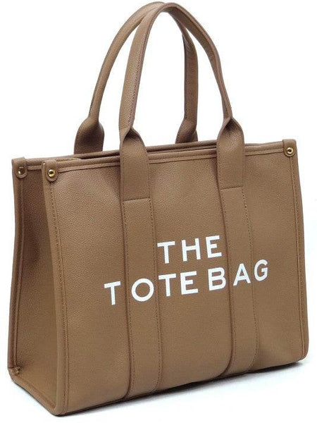 Fashion World large beach tote bag for women in brown with sturdy handles and spacious design