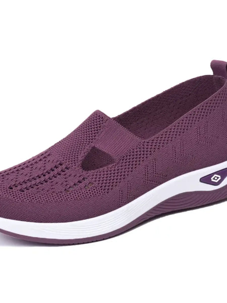 Trendsi purple shoes designed as trendy summer slip-ons for women with breathable knit upper