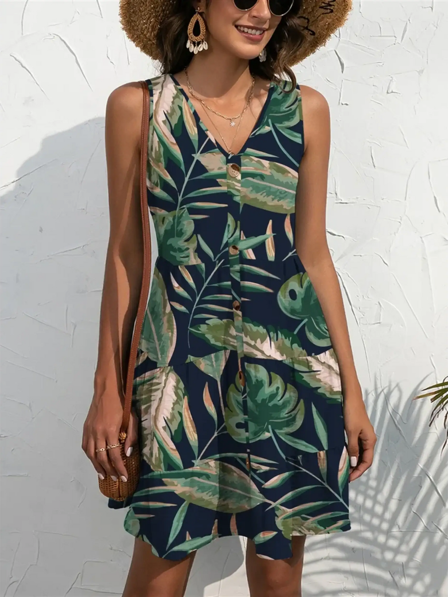 Tropical Print Summer Romper - Beach Babes Beachwear - Fort Lauderdale