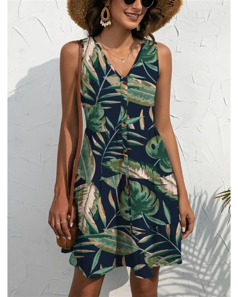 Tropical Print Summer Romper - Beach Babes Beachwear - Fort Lauderdale